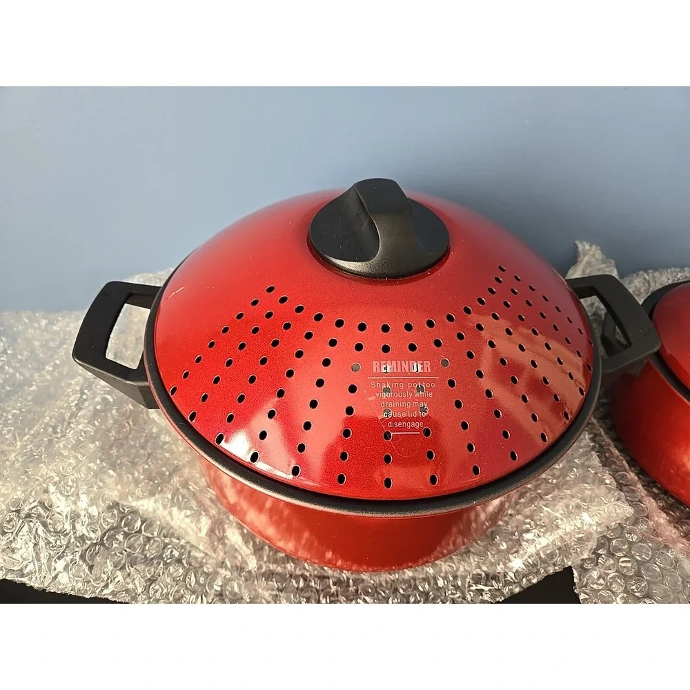 Pasta Pro Cook Drain & Serve As seen on TV 2 Quart & 6 Quart SET + Free‎ Grater